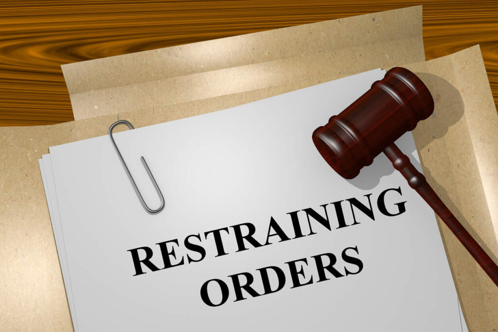 Restraining orders from with gavel 