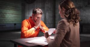 Criminal Defense Attorney In Prison. Police Investigator